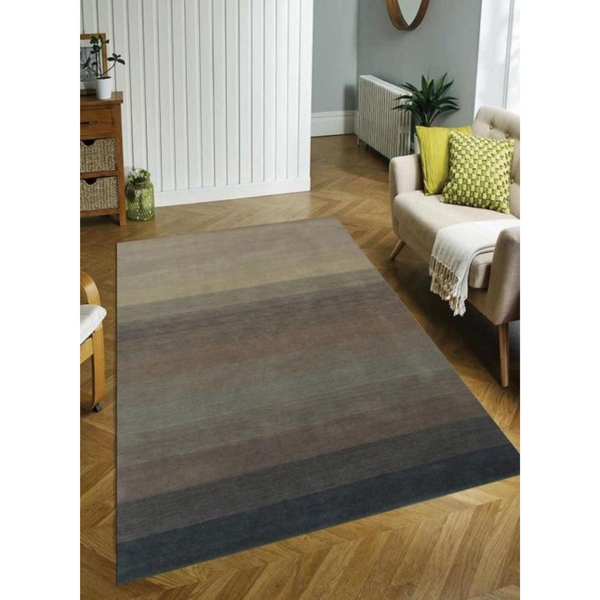 Homeroots 8' X 10' Indigo And Tan Hand Loomed Area Rug  Viscose 493290