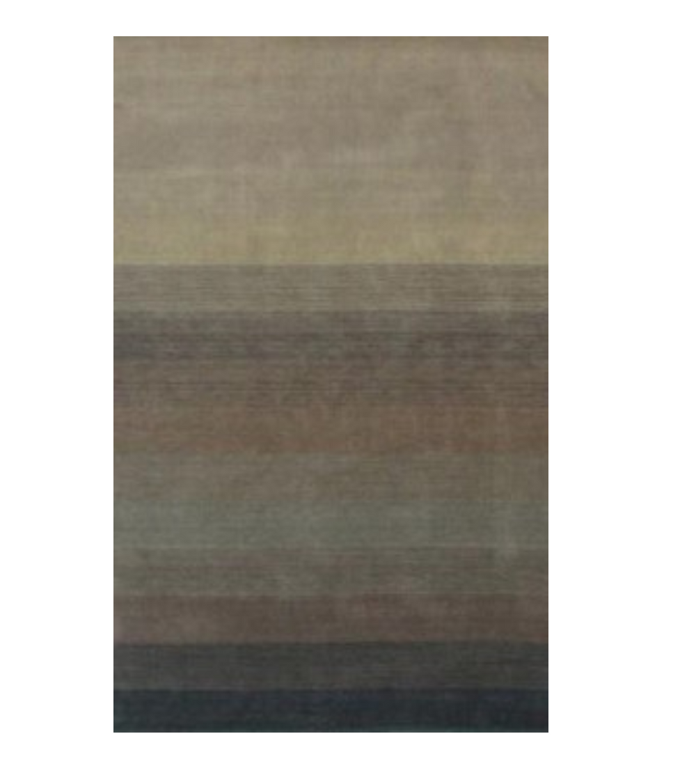 Homeroots 8' X 10' Indigo And Tan Hand Loomed Area Rug  Viscose 493290