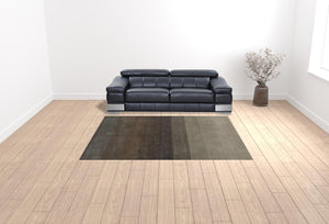 Homeroots 8' X 10' Expresso And Brown Hand Loomed Area Rug  Viscose 493291