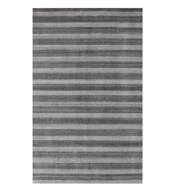 Homeroots 9' X 12' Black And Dark Grey Hand Loomed Area Rug  Viscose 493293