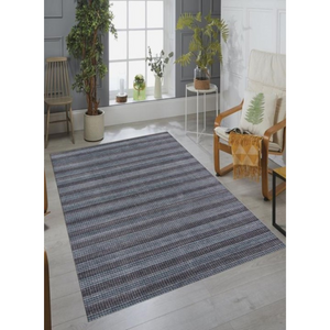 Homeroots 9' X 12' Blue And Black Hand Loomed Area Rug  Viscose 493295