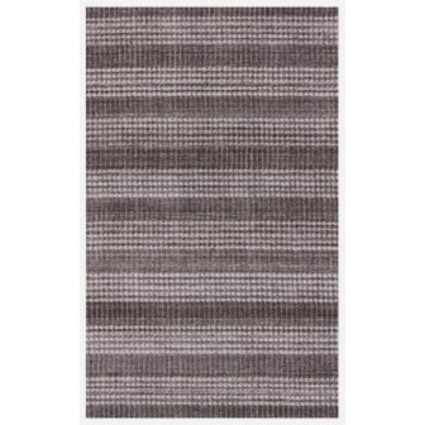 Homeroots 9' X 12' Rust And White Striped Hand Loomed Area Rug  Viscose 493298