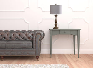 Homeroots 28" Rustic Taupe Cream Candlestick Table Lamp With White Shade   493309