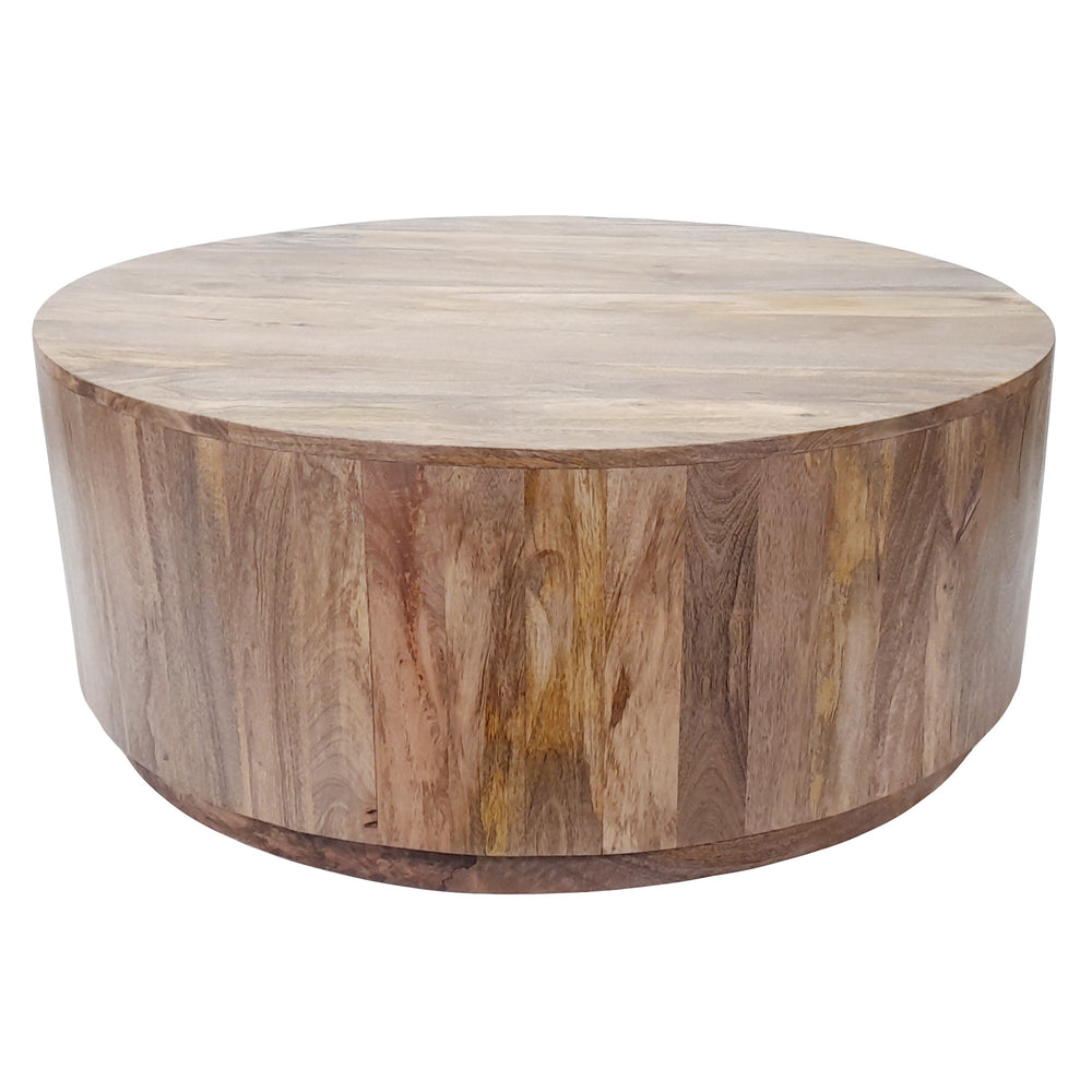 Homeroots 42" Natural Solid Wood Round Coffee Table   493314