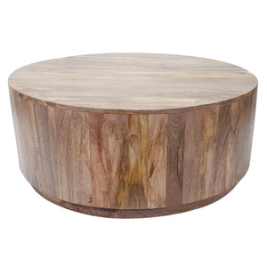 Homeroots 42" Natural Solid Wood Round Coffee Table   493314