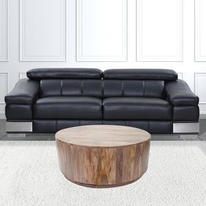 Homeroots 42" Natural Solid Wood Round Coffee Table   493314