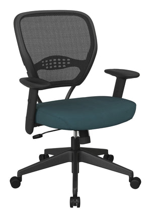 OSP Home Furnishings Professional Airgrid Mesh Back Manager Chair with Lumbar Support for Ergonomic Office Use Blue 55-7N17-7