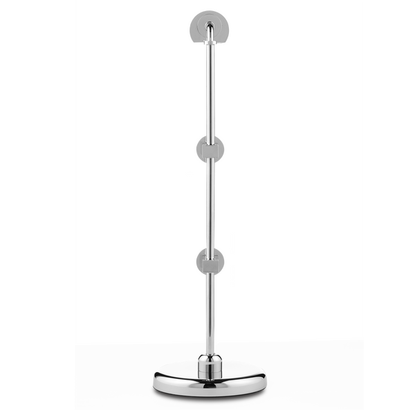Satire Adjustable Nickel Table Lamp - Modern Minimalist Design with Integrated LED & Dimmable Feature