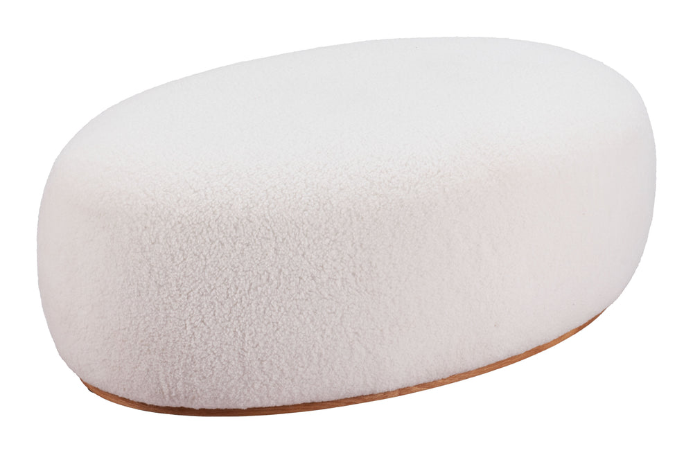Amber Ottoman Cream 110085 Zuo Modern