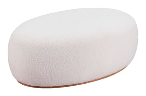 Amber Ottoman Cream 110085 Zuo Modern