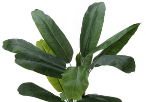 English Elm Artificial Eucalyptus Floor Plant 44" Tall in Sleek Black Pot with 1440 Lifelike Leaves, No Care Needed Green 64 L x 9 W x 9 H B2710P220053