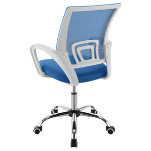 English Elm Anaheim Breathable Mesh Upholstered Office Chair with Padded Seat, Height & Arm Adjustments, Blue B062P299806