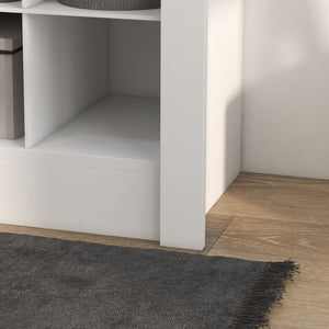 English Elm Homcom Tall Narrow Shoe Organizer Open Cubby Storage Unit Holds 36 Pairs White W2225P229414
