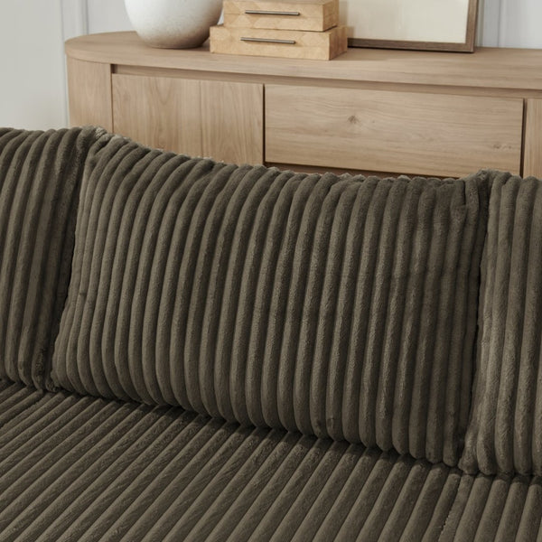 English Elm Compact Modular Sectional Corduroy Sofa High Density Foam Fill for Small Space Living Brown W487P411612