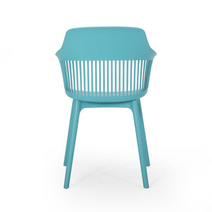 English Elm Christopher Knight Home® - DAHLIA Weather-Resistant Outdoor Chair with Durable Polypropylene Frame, Modern Minimalist Design Teal 26.7 L x 23.7 W x 22.2 H 68374.00T