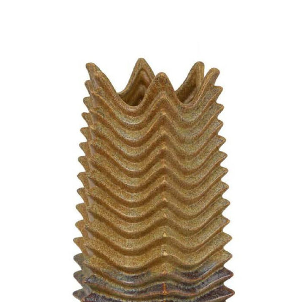 English Elm Decorative Tall Ceramic Vase Earthy Glazed Texture for Modern Transitional Shelves B056P417009
