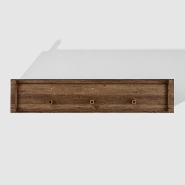 Barn Door Farmhouse TV Stand with Storage Cubbies and Barn Doors for Modern Living Room Style