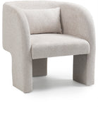 Sawyer Cream Chenille Fabric Accent Chair 493Cream Meridian Furniture