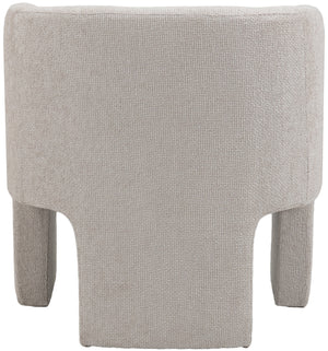 Sawyer Cream Chenille Fabric Accent Chair 493Cream Meridian Furniture