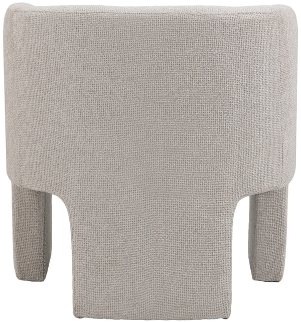Sawyer Cream Chenille Fabric Accent Chair 493Cream Meridian Furniture