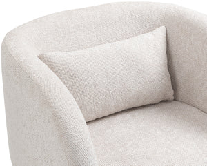 Sawyer Cream Chenille Fabric Accent Chair 493Cream Meridian Furniture