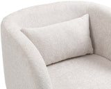 Sawyer Cream Chenille Fabric Accent Chair 493Cream Meridian Furniture