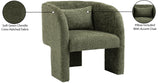 Sawyer Green Chenille Fabric Accent Chair 493Green Meridian Furniture