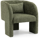 Sawyer Green Chenille Fabric Accent Chair 493Green Meridian Furniture