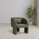 Sawyer Green Chenille Fabric Accent Chair 493Green Meridian Furniture