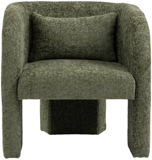 Sawyer Green Chenille Fabric Accent Chair 493Green Meridian Furniture