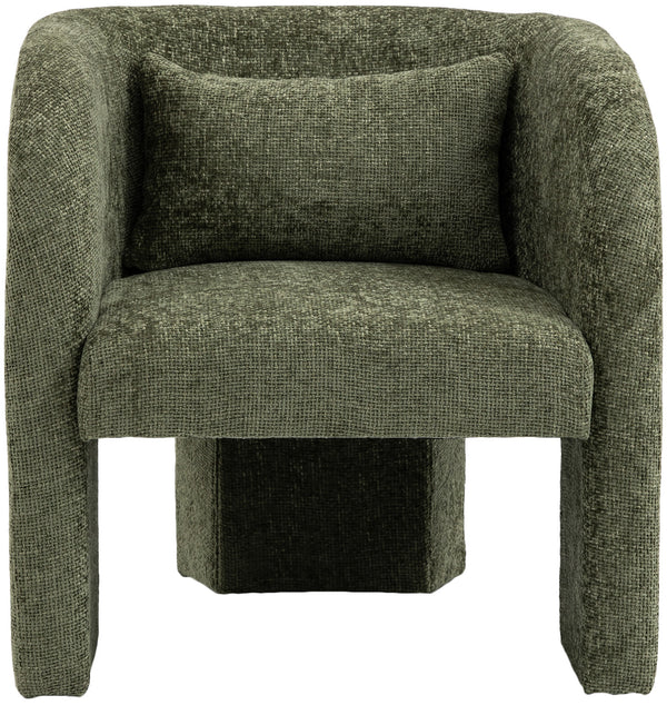 Sawyer Green Chenille Fabric Accent Chair 493Green Meridian Furniture