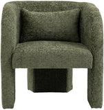 Sawyer Green Chenille Fabric Accent Chair 493Green Meridian Furniture