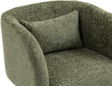 Sawyer Green Chenille Fabric Accent Chair 493Green Meridian Furniture