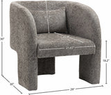 Sawyer Grey Chenille Fabric Accent Chair 493Grey Meridian Furniture