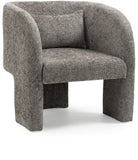 Sawyer Grey Chenille Fabric Accent Chair 493Grey Meridian Furniture