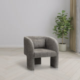 Sawyer Grey Chenille Fabric Accent Chair 493Grey Meridian Furniture