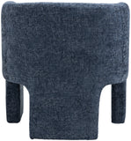 Sawyer Navy Chenille Fabric Accent Chair 493Navy Meridian Furniture