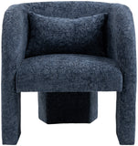 Sawyer Navy Chenille Fabric Accent Chair 493Navy Meridian Furniture