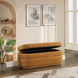 OSP Home Furnishings Clifford Storage Bench Medallion Sherpa