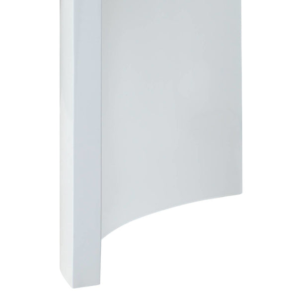 English Elm Zoma High Gloss Two-Tone Sofa Table with 1-Tier Shelf, Sturdy MDF Construction and 70lb Limit Oak,White 30 L x 28 W x 11 H B2726P265750