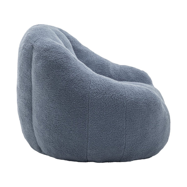 English Elm Bean Bag Chair Oversized Faux Fur Memory Foam Lounge Seat for Dorm or Living Room Light Blue W2200P302144