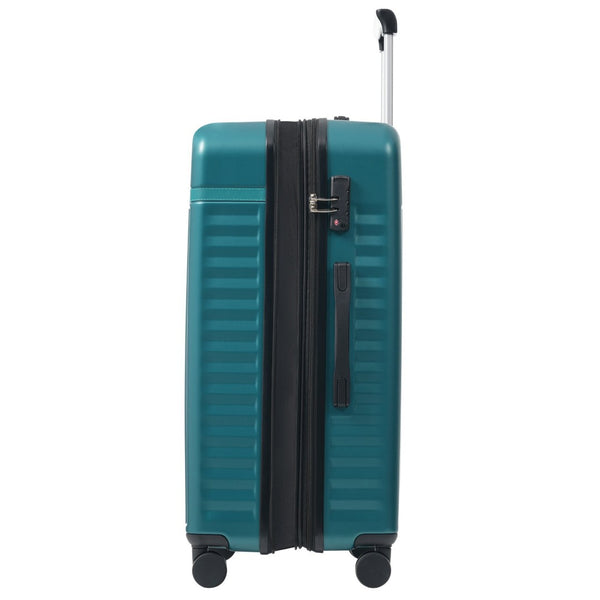 English Elm Luggage Set 5 Piece Abs Hardside Expandable Spinner Wheels Tsa Lock Travel Bags Dark Green N732P326115F