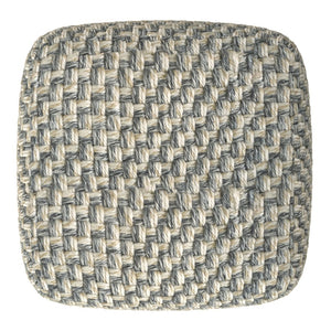 English Elm Beatrix Handwoven Square Pouf Neutral Boho Footrest for Living Room or Bedroom B136P427590