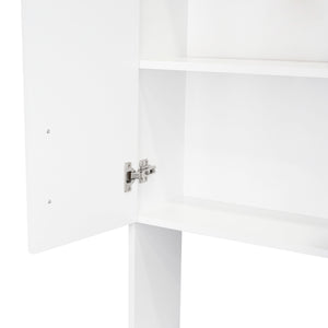 English Elm Perry Microwave Pantry White - Sleek Engineered Wood Cabinet with Adjustable Shelves & Open Microwave Compartment B092P286130