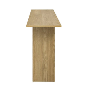 English Elm U_Style Modern Curved Ash Veneer Console Table With Shelf For Stylish Entryway & Living Room Décor N711P241287O-GIGA