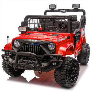 English Elm 24v Two Seater Kids Ride on Truck with Parental Remote and Four Wheel Suspension W1578P375445