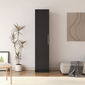 English Elm Stackable Wall Cabinet 70.87" High White – Slim 15.75" D x 15.75" W Modular Storage with Shelves W331P187587