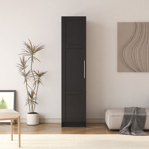 English Elm Stackable Wall Cabinet 70.87" High White – Slim 15.75" D x 15.75" W Modular Storage with Shelves W331P187587