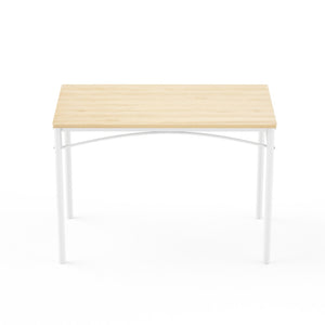 English Elm Dining Set for Four with Steel Frame Chairs and Particleboard Top Industrial Kitchen Natural,White W1162P430309