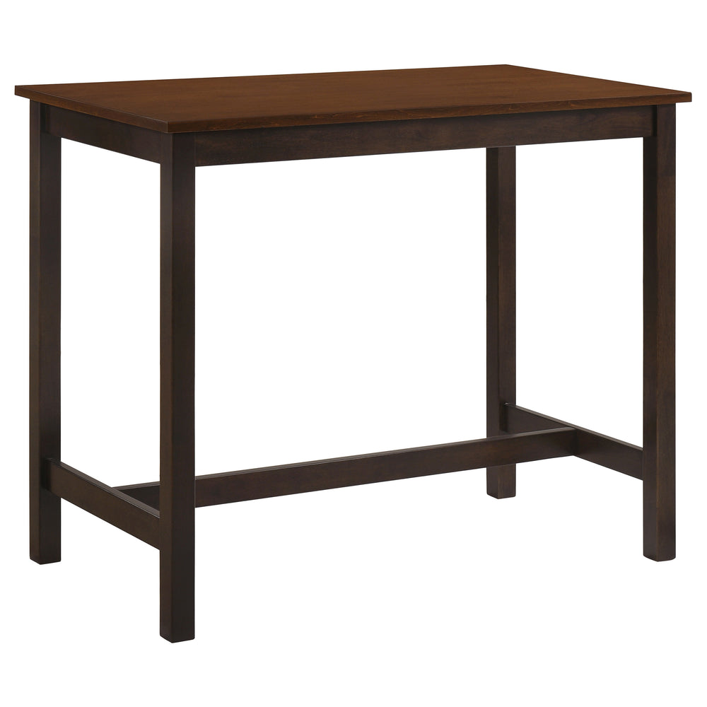 English Elm Robbie Modern-Farmhouse 4-Piece Counter Height Dining Set with Bench & Stools in Chestnut Brown, Compact Retro Style B062P351437